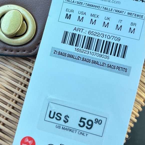 Zara Contrast Basket Bag NWT - Picture 2 of 2